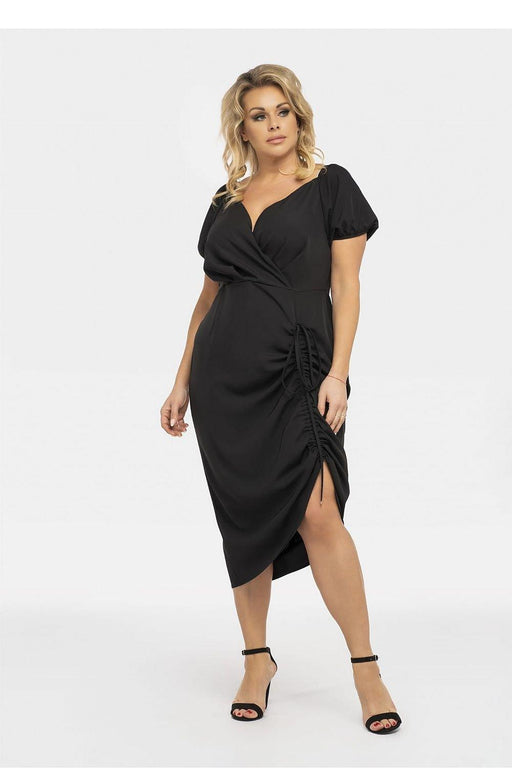 Chic Plus Size Inessa Pencil Dress with Elegant Envelope Neckline