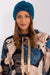 Rhinestone-Studded Cashmere Winter Beanie Hat