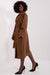 Elegant Double-Breasted Wool Blend Overcoat with Adjustable Belt