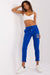 Chic & Comfortable High-Waisted Cotton Joggers with Adjustable Fit