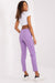 Chic & Comfortable High-Waisted Cotton Joggers with Adjustable Fit