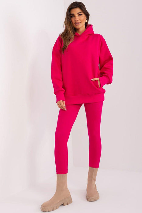 Women's Cozy Lounge Wear Ensemble with Ribbed Details