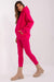 Women's Cozy Lounge Wear Ensemble with Ribbed Details