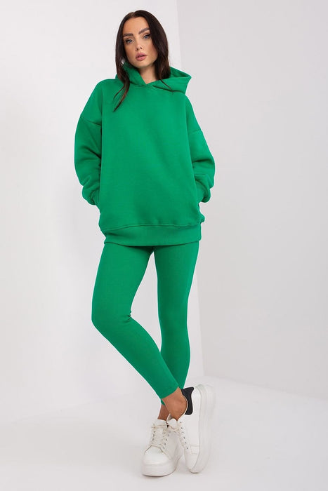 Women's Cozy Lounge Wear Ensemble with Ribbed Details