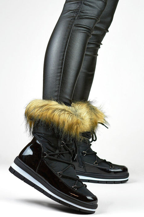 Cozy Faux Fur-Lined Winter Boots for Women