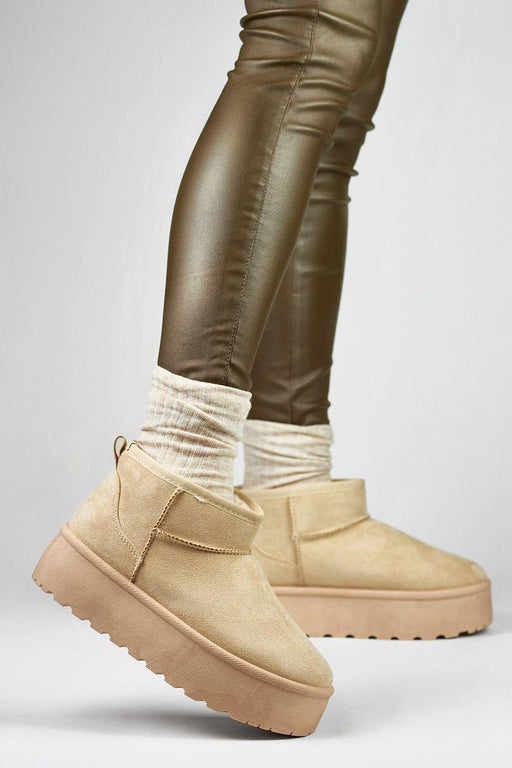 Winter Chic Suede Fur-Lined Snow Boots