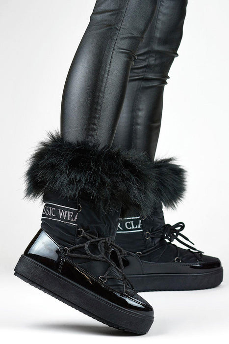 Blizzard Chic Faux Fur Winter Boots