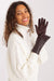 Elegant Touchscreen Gloves for Women with Floral Embroidery