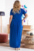 Elegant Plus Size Lizbona Maxi Dress - Luxurious XXL Lisbon Envelope Neckline Gown