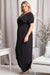 Elegant Plus Size Lizbona Maxi Dress - Luxurious XXL Lisbon Envelope Neckline Gown