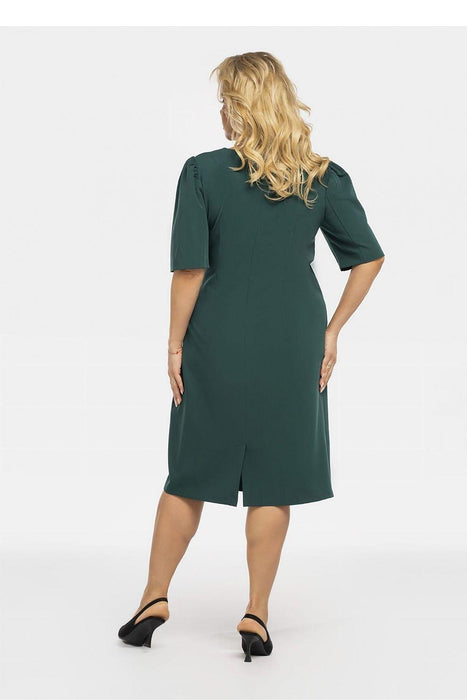 Chic Ruffled Plus Size Marga Pencil Dress