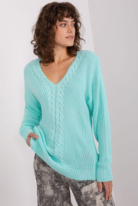 Chic Textured V-Neck Sweater for Women