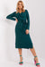 Chic Ribbed Daydress with Alluring Heart Neckline and Stylish Accents