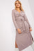 Chic Ribbed Daydress with Alluring Heart Neckline and Stylish Accents