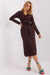 Chic Ribbed Daydress with Alluring Heart Neckline and Stylish Accents