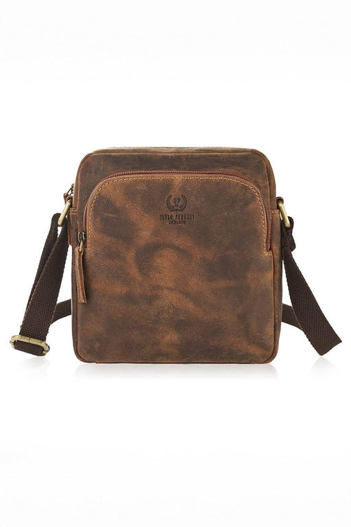 Galanter Timeless Aged Leather Crossbody Bag