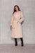 Vivienne Elegant Midi Coat with Stylish Waist Tie and Decorative Features