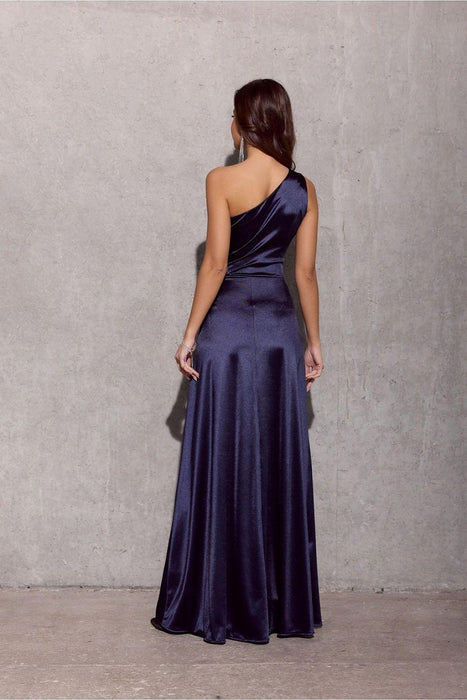 Chic Asymmetrical Satin Evening Dress