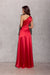 Chic Asymmetrical Satin Evening Dress