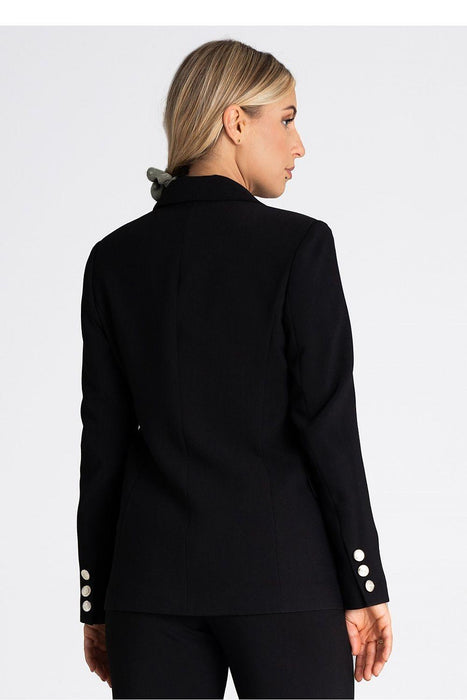 Sophisticated Single-Button Shawl Collar Jacket