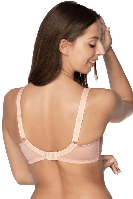 Sophisticated Embroidered Underwire Bra with Adjustable Straps and Soft Padding