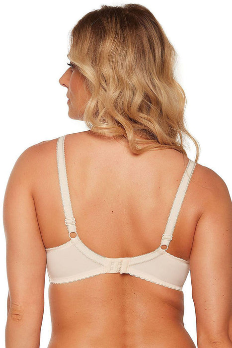 Elegant Beige Lace Bralette - Nike Soft Support Bra