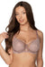 Elegantly Crafted Lace and Mesh Semi-Padded Bra with Cotton Comfort