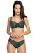 Gaia Collection Green Brocade Balconette Bra - Opulent Elegance