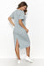 Numinous Knit Dress with Back Slit for Effortless Elegance