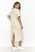 Numinous Knit Dress with Back Slit for Effortless Elegance