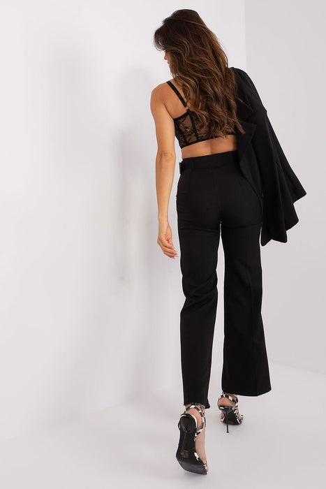 Sophisticated High-Waisted Flared Trousers for Stylish Women