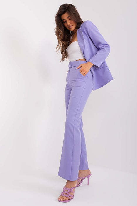 Sophisticated High-Waisted Flared Trousers for Stylish Women