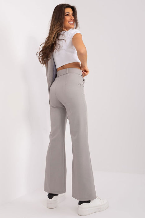 Sophisticated High-Waisted Flared Trousers for Stylish Women