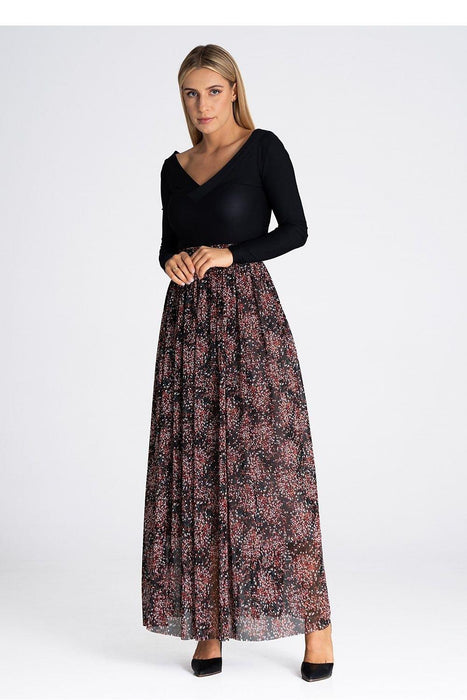 Sophisticated Ruched Mesh Maxi Skirt