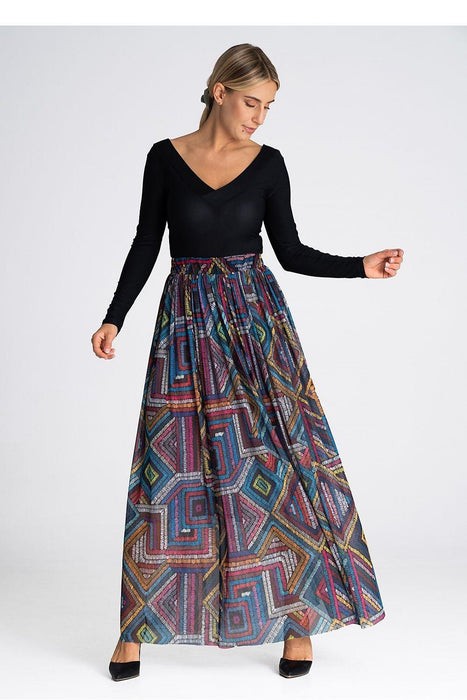 Sophisticated Ruched Mesh Maxi Skirt