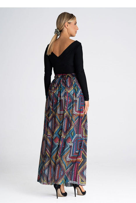 Sophisticated Ruched Mesh Maxi Skirt