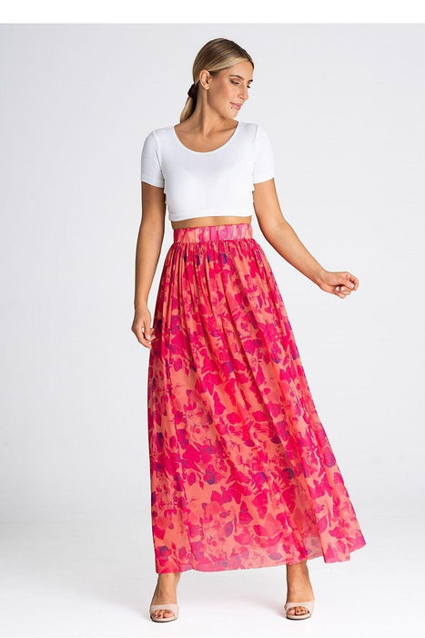 Sophisticated Ruched Mesh Maxi Skirt