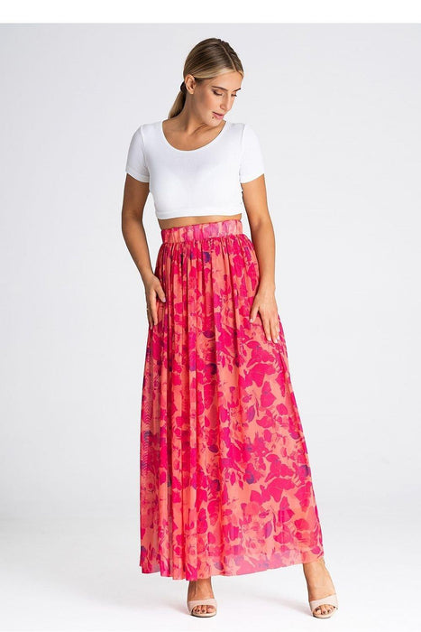 Sophisticated Ruched Mesh Maxi Skirt