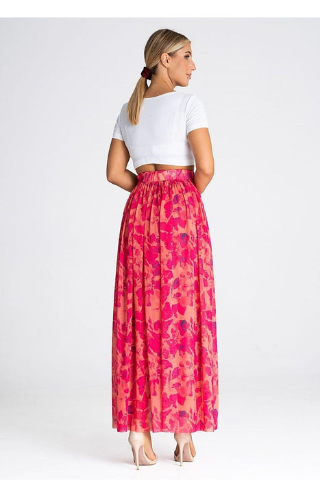 Sophisticated Ruched Mesh Maxi Skirt