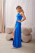 Chic Asymmetrical Satin Evening Dress