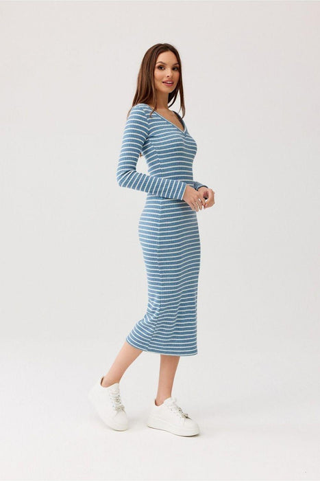 Eva Striped Knit Midi Dress: The Ideal Blend of Fashion and Ease