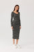 Eva Striped Knit Midi Dress: The Ideal Blend of Fashion and Ease