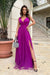 Chic High-Slit Long Bicotone Gown