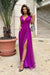 Chic High-Slit Long Bicotone Gown