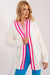 Vibrant Striped Knit Long Cardigan for Stylish Comfort