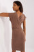 Stylish Waist-Tie Cotton Pencil Dress for Summer Elegance