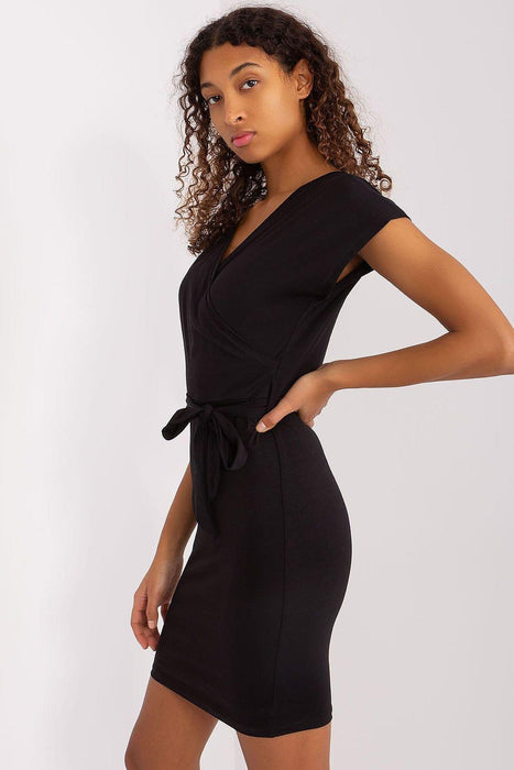 Stylish Waist-Tie Cotton Pencil Dress for Summer Elegance