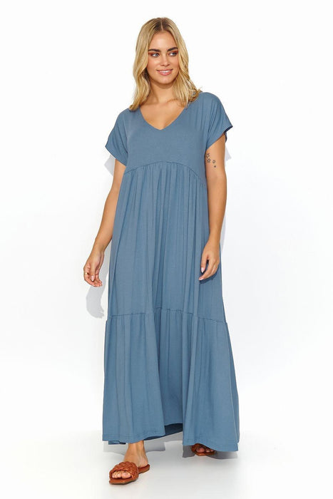 Effortlessly Chic V-Neck Maxi Dress for Casual Style