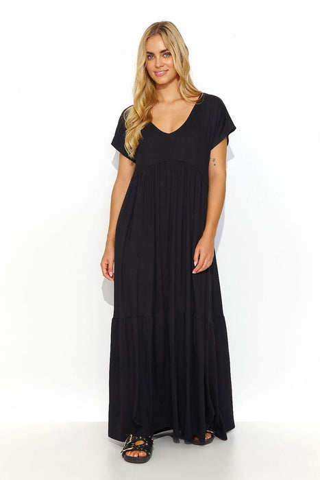 Effortlessly Chic V-Neck Maxi Dress for Casual Style