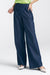 Elegant Wide-Leg Cotton Trousers with Chic Pleats